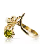 Aur galben 14K Peridot galben Inel Stil Vintage vrc095y
